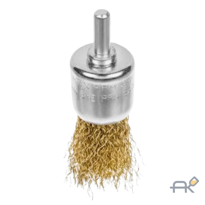 Кордщетка для дрели РемоКолор 25мм венчик латунированная мягкая  (4690603008297)